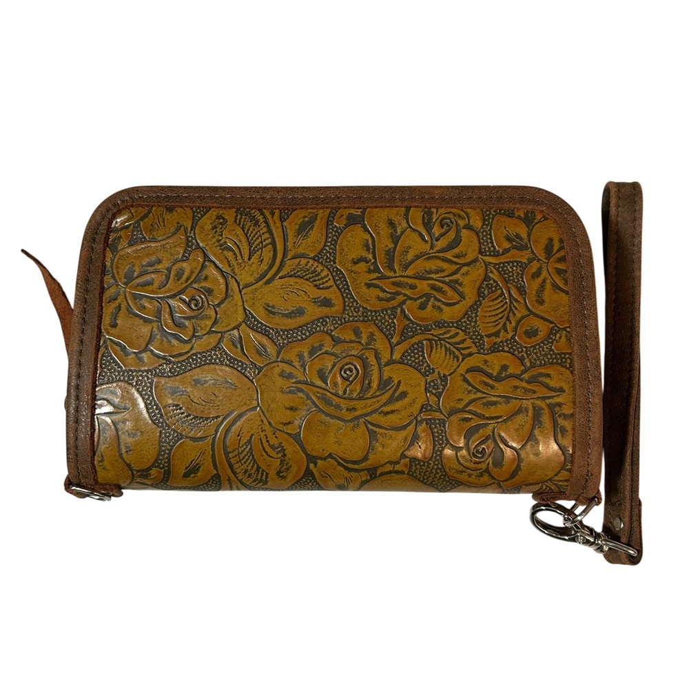 Double J Saddlery Tooled‎ Leather Wallet Clutch